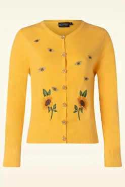 New Sunflower And Bee Geborduurd Vest Vrouwen Vestjes