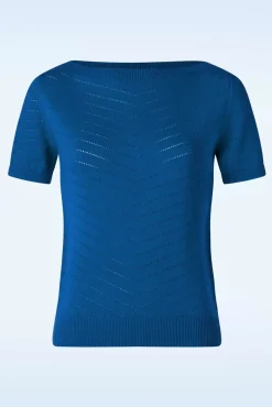 Suzie Boothals Top In Koningsblauw Vrouwen Truitjes