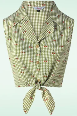 Outlet Sweet Pea Blouse In Groen Vrouwen Blouses