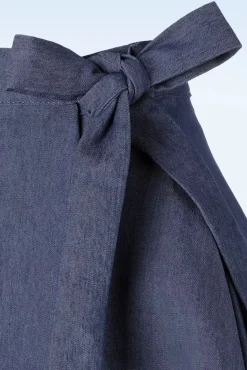 Online Sweet Sail Wrap Swingrok In Denimblauw Vrouwen Rokken
