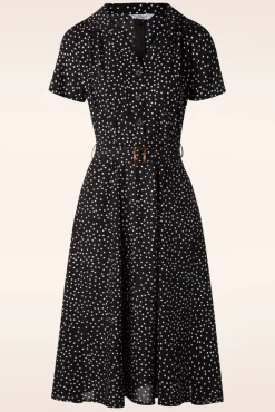 Online Swingjurk Met Stippen In Zwart Vrouwen Swing Jurken