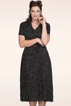 Online Swingjurk Met Stippen In Zwart Vrouwen Swing Jurken
