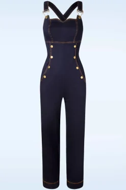 Discount Tallulah Overall Met Wijde Pijpen In Denim Vrouwen Playsuits & Jumpsuits