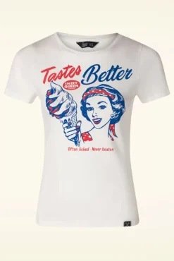Tastes Better T-Shirt In Gebroken Wit Vrouwen T-Shirts