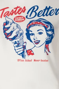 Tastes Better T-Shirt In Gebroken Wit Vrouwen T-Shirts
