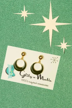 Online Teeny Kleine Oorringen In Donkergroen Vrouwen Sieraden