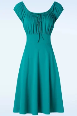 Outlet Tessy Swing Jurk In Turquoise Vrouwen Plus Size Jurken