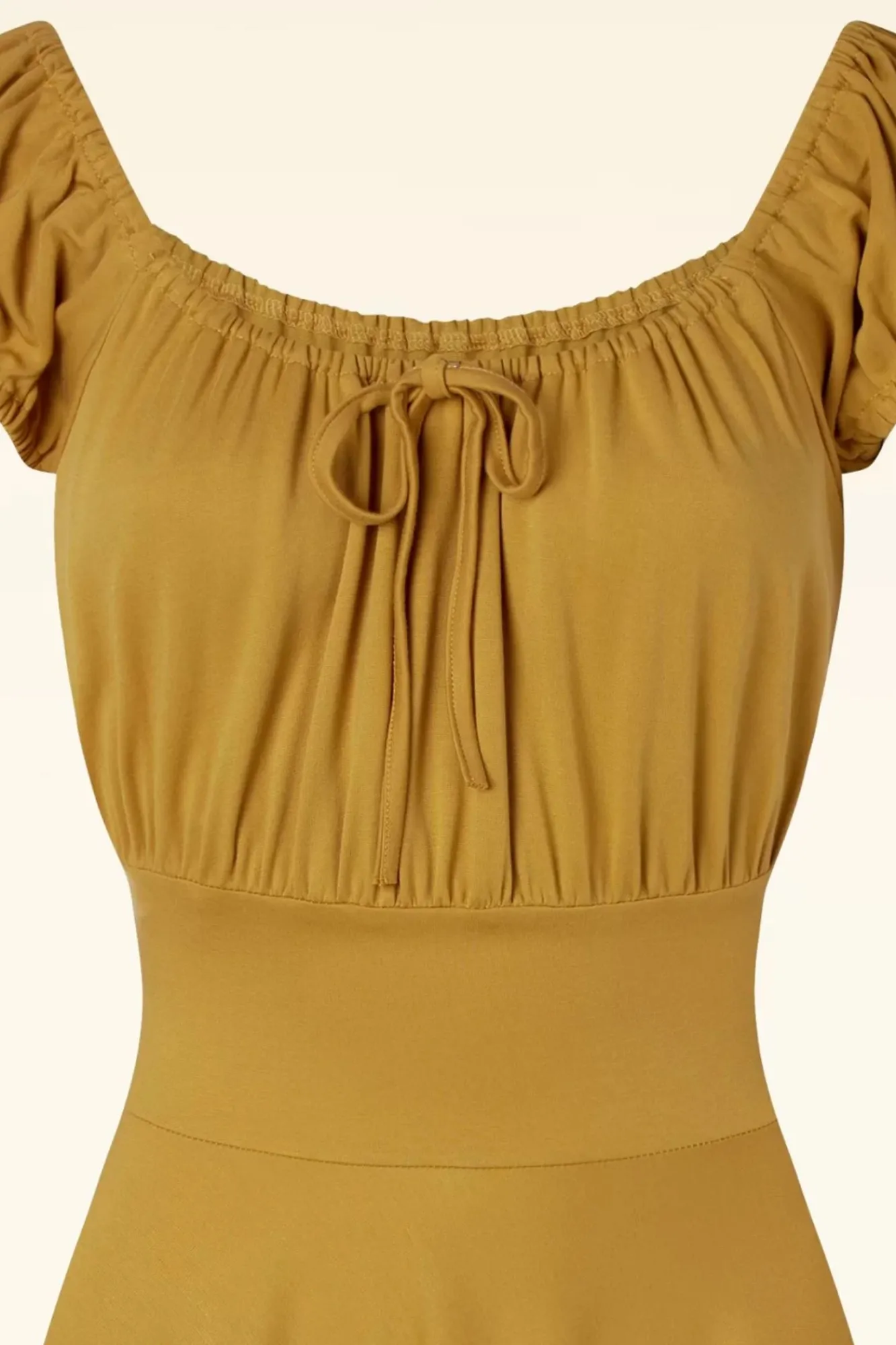 Sale Tessy Swingjurk In Mosterdgeel Vrouwen Effen Jurken