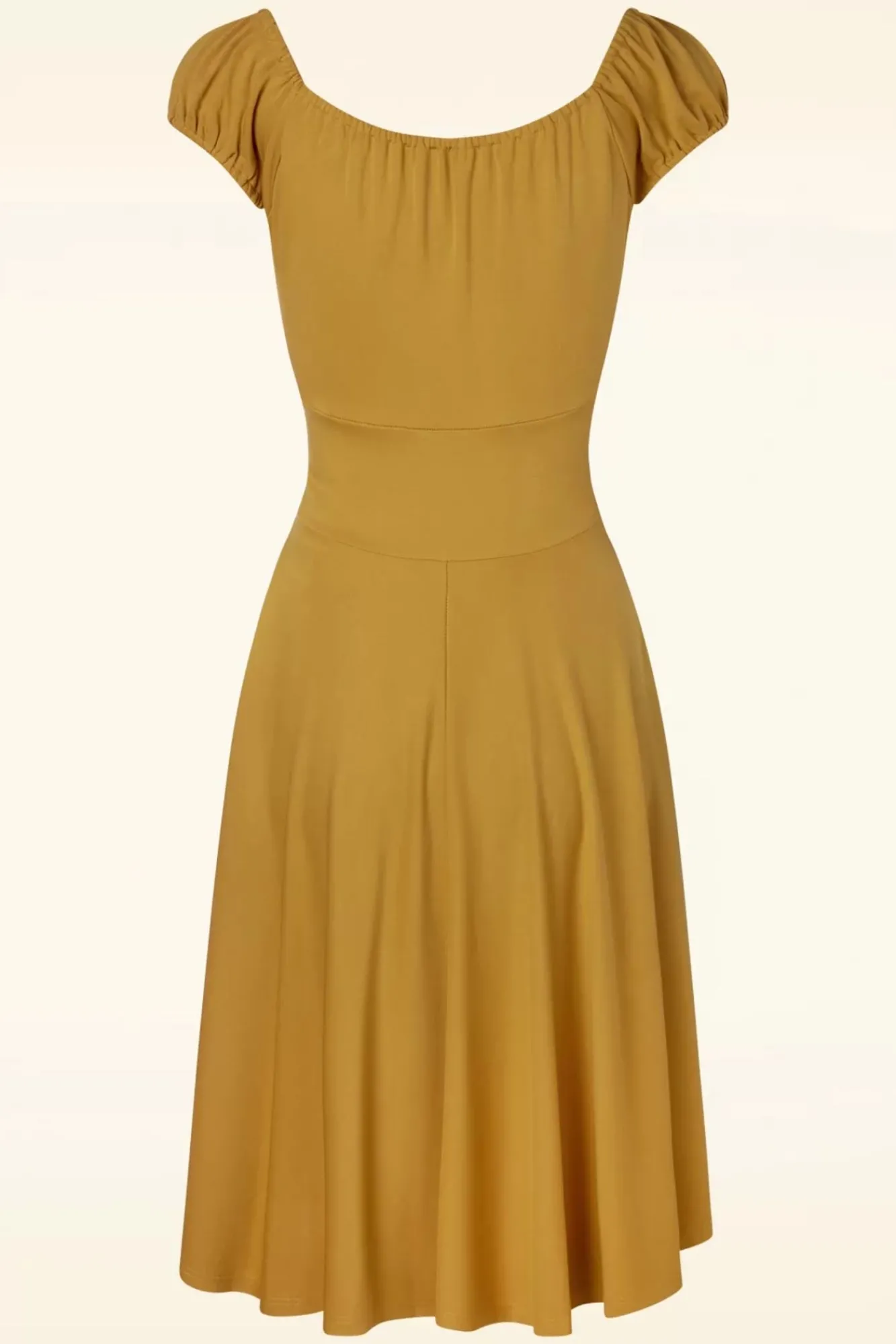 Sale Tessy Swingjurk In Mosterdgeel Vrouwen Effen Jurken