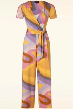 Thalia Jumpsuit In Sixties Lavendel Vrouwen Playsuits & Jumpsuits