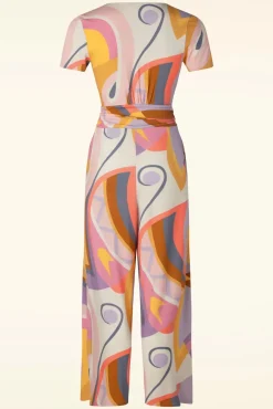 Thalia Jumpsuit In Sixties Lavendel Vrouwen Playsuits & Jumpsuits