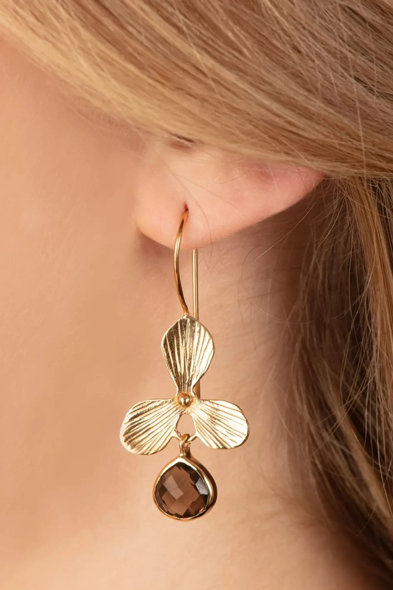Outlet The Clover Oorbellen In Goud En Rookkwarts Vrouwen Sieraden