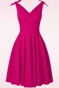 Outlet The Harper Swing Jurk In Telemagenta Roze Vrouwen Effen Jurken