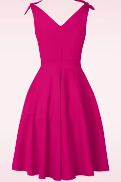 Outlet The Harper Swing Jurk In Telemagenta Roze Vrouwen Effen Jurken