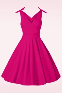 Outlet The Harper Swing Jurk In Telemagenta Roze Vrouwen Effen Jurken