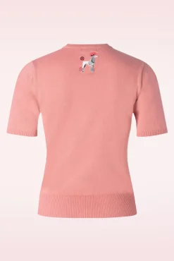 Best The Kissing Poodles Cardigan In Roze Vrouwen Vestjes