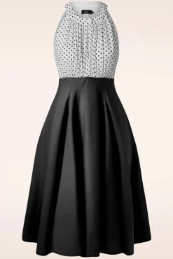 Outlet The Maria Grazia Swing Jurk In Zwart En Wit Vrouwen Swing Jurken