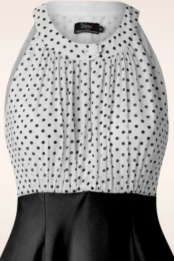 Outlet The Maria Grazia Swing Jurk In Zwart En Wit Vrouwen Swing Jurken