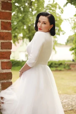 Discount The Patrizia Pencil Jurk In Wit Vrouwen Plus Size Jurken