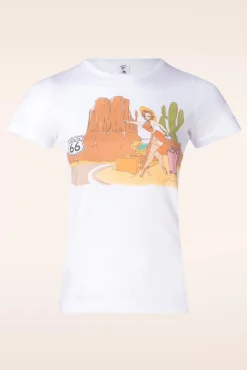 Outlet The Traveler Tee In Wit Vrouwen T-Shirts