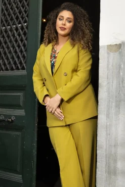 Sale Tina Simonet Blazer In Sulphur Geel Vrouwen Jassen