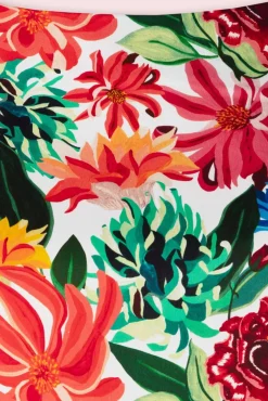 Outlet Topvintage Exclusive ~ Adriana Floral Swing Jurk Met Korte Mouwen In Multi Vrouwen Plus Size Jurken