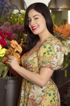 Clearance Topvintage Exclusive ~ Phoebe Maxi Jurk In Multi Vrouwen Plus Size Jurken