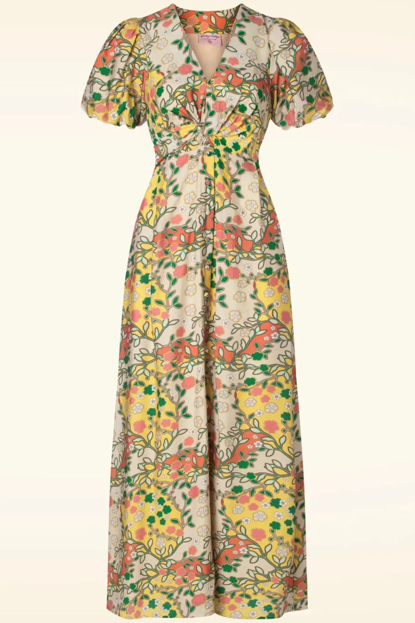 Clearance Topvintage Exclusive ~ Phoebe Maxi Jurk In Multi Vrouwen Plus Size Jurken