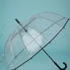 New Transparante Koepelparaplu In Zwart Vrouwen Paraplu's