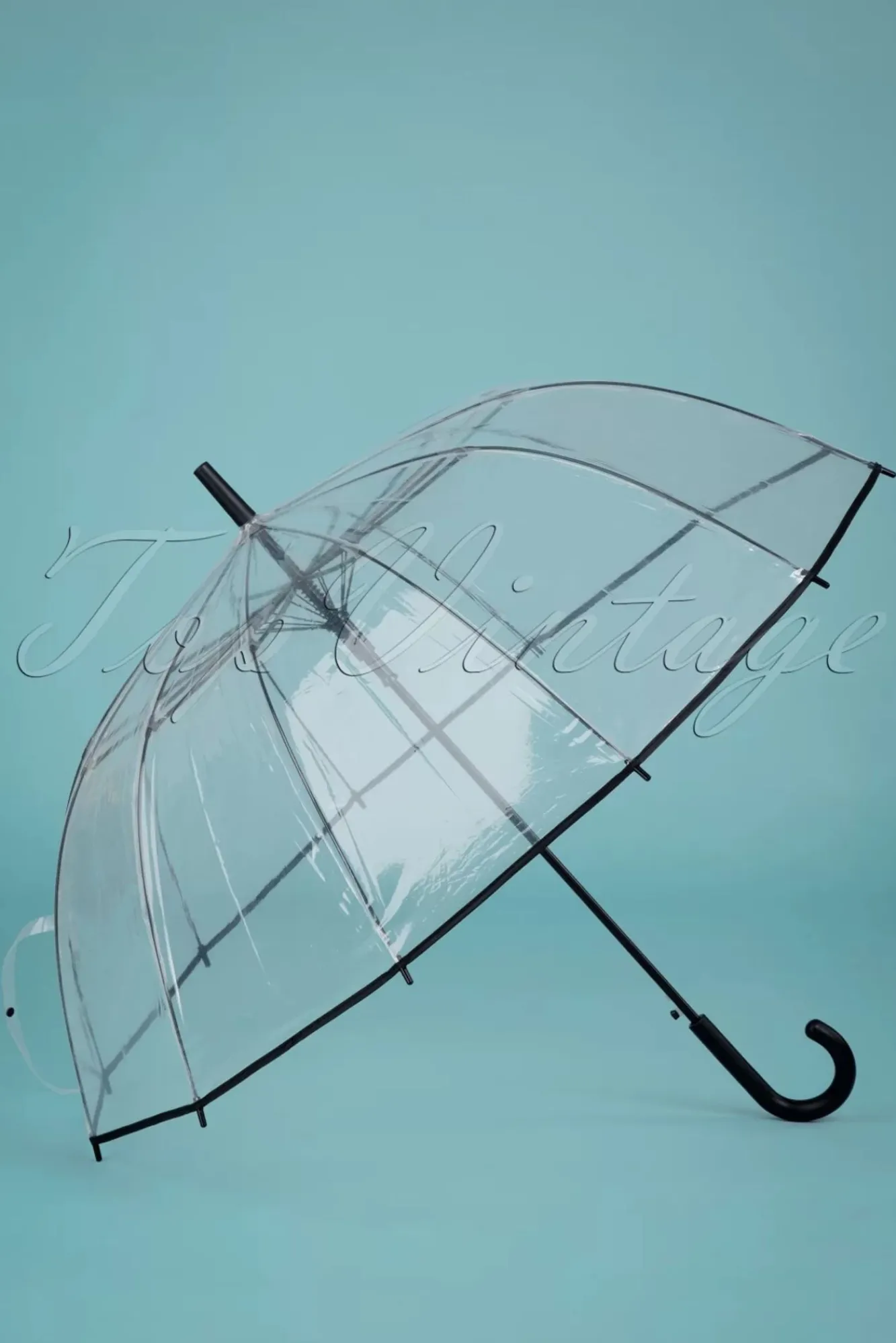 New Transparante Koepelparaplu In Zwart Vrouwen Paraplu's