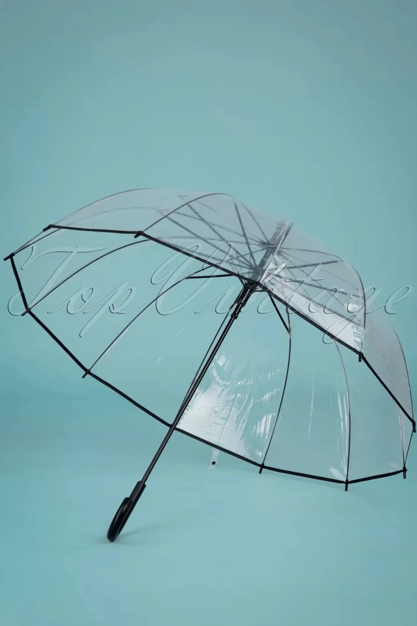 New Transparante Koepelparaplu In Zwart Vrouwen Paraplu's