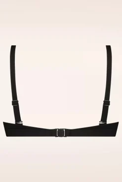 Triangle Bikinitop In Black Rib Vrouwen Bikini's