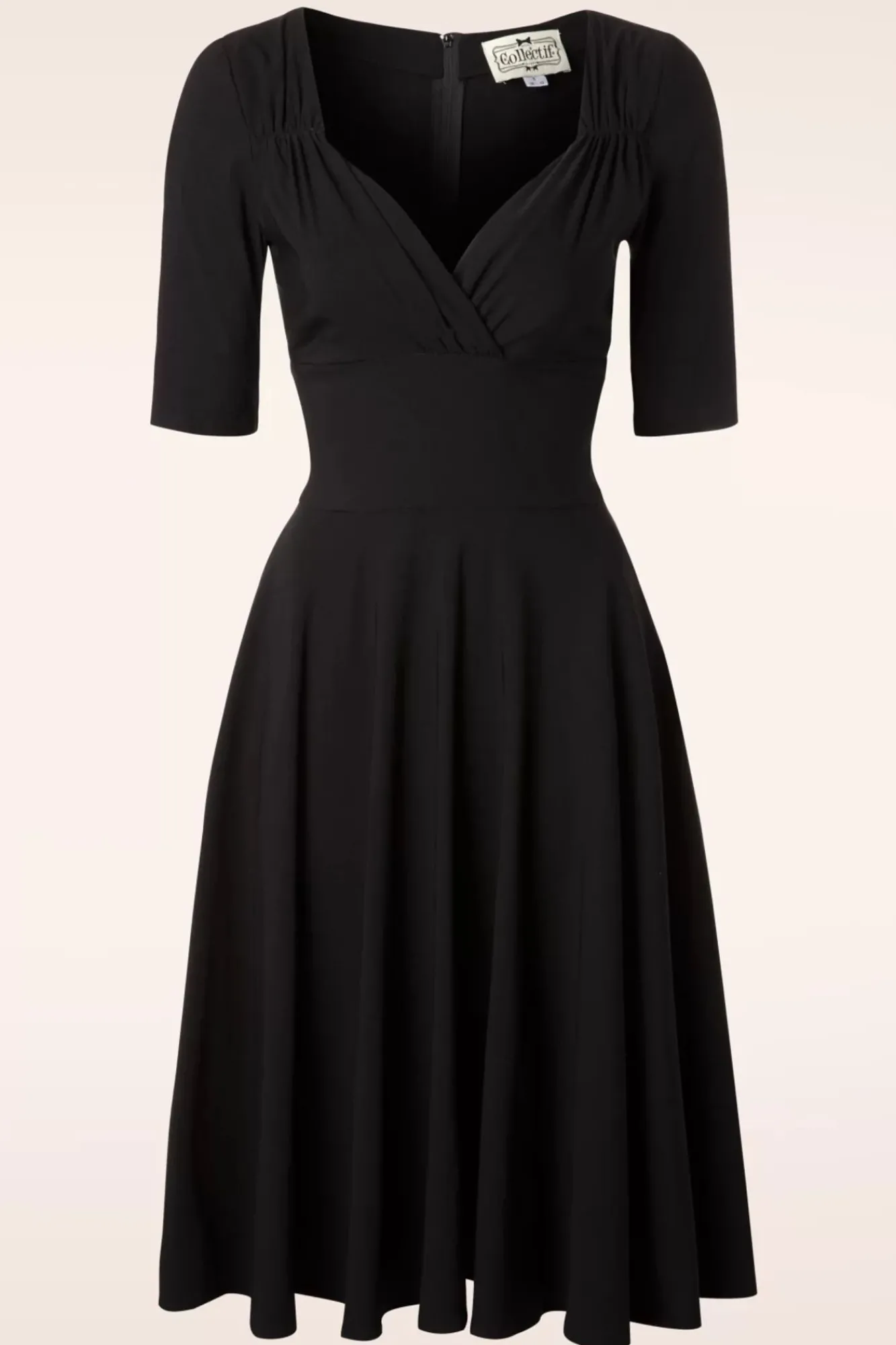 Online Trixie Doll Swing Jurk In Zwart Vrouwen Effen Jurken