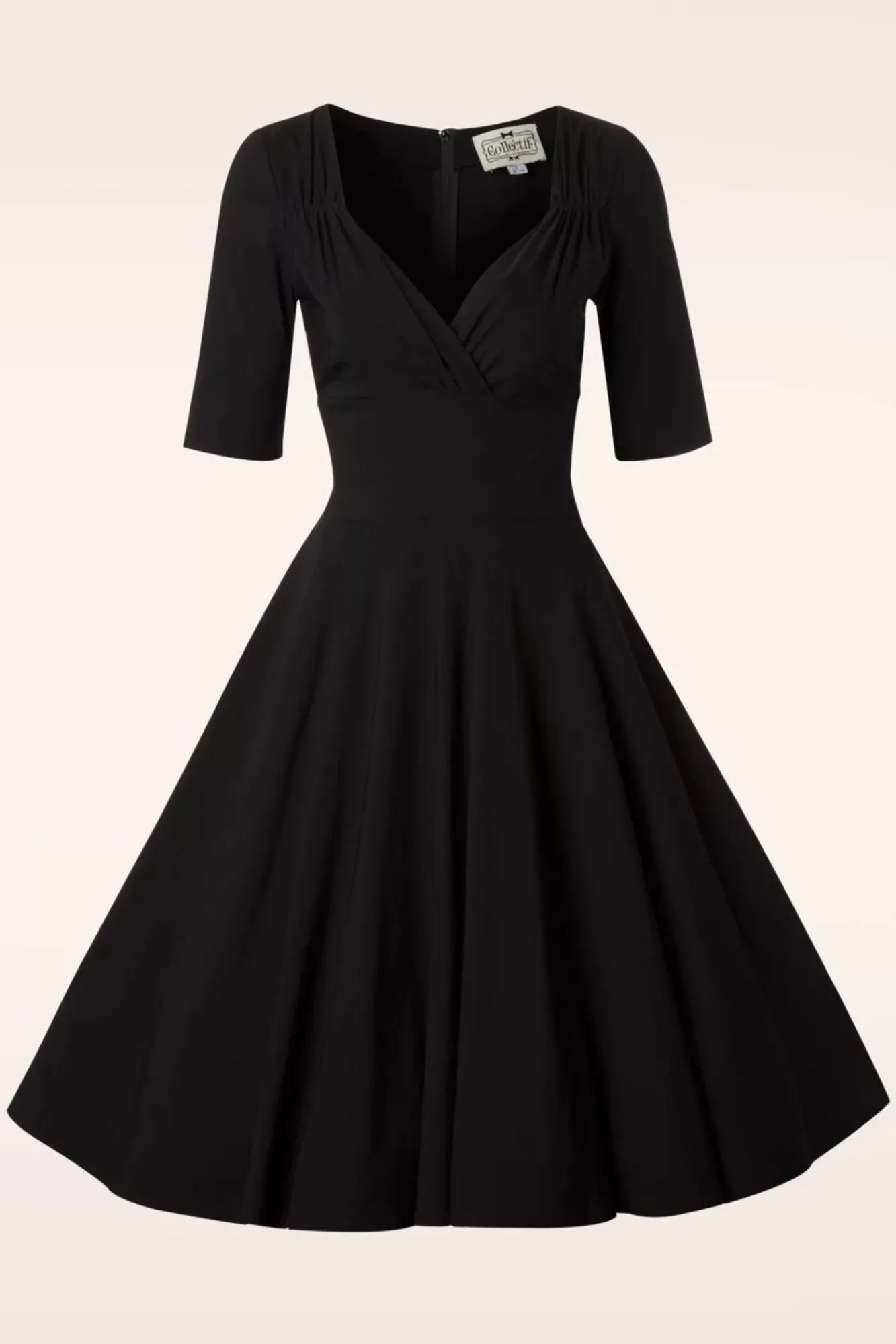 Online Trixie Doll Swing Jurk In Zwart Vrouwen Effen Jurken