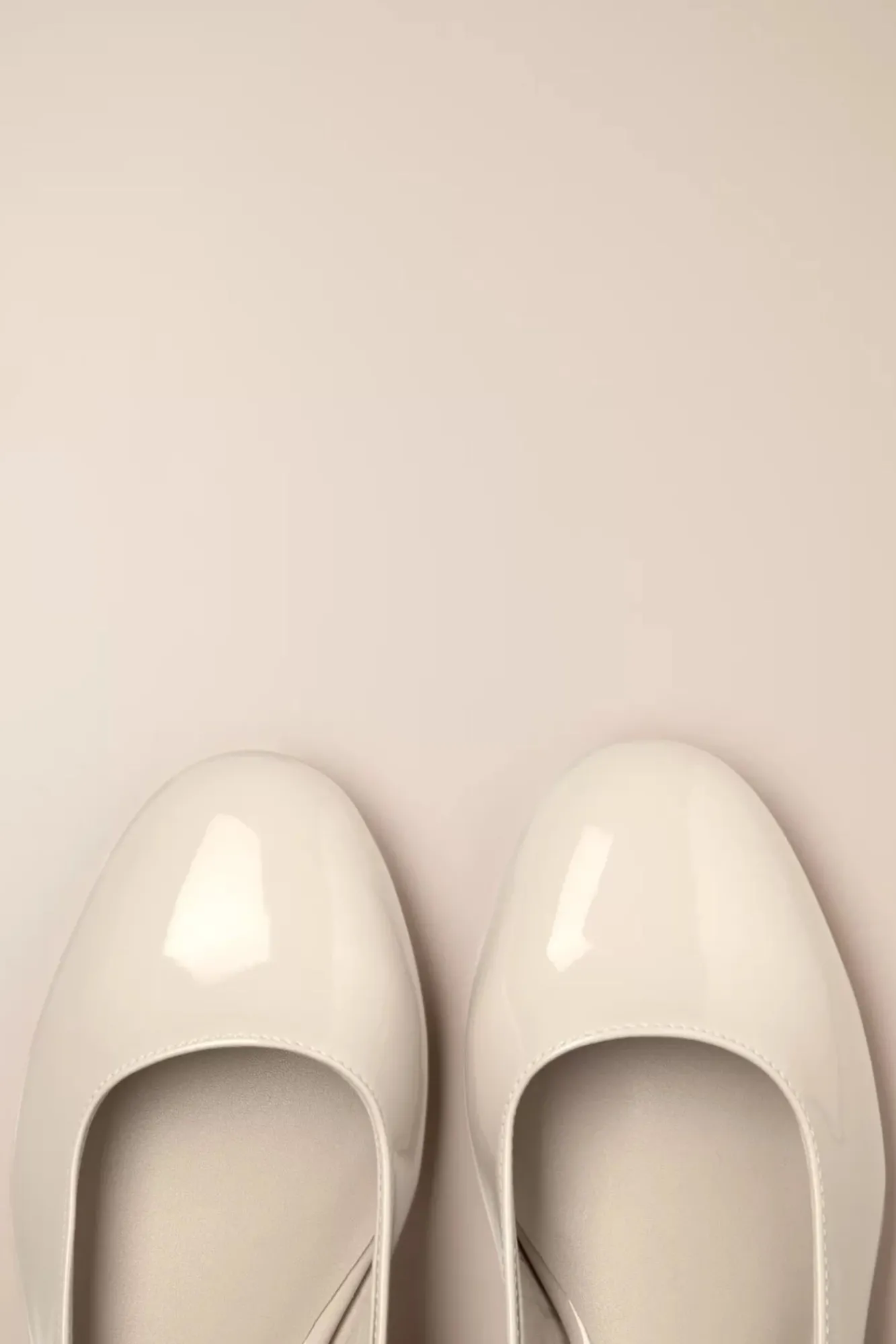 New Trixie Lak Ballerina Pumps In Creme Vrouwen Ballerina's