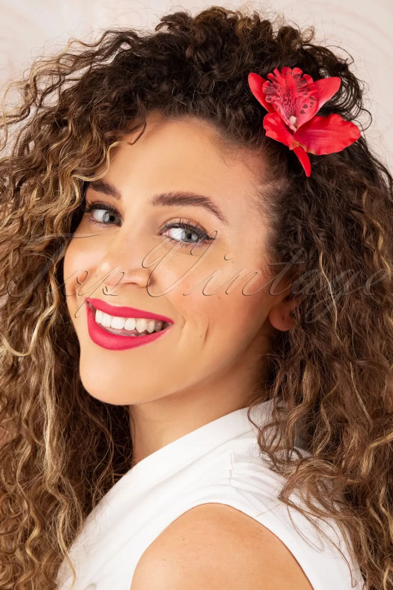Best Tropical Vibes Haarbloemclip In Rood Vrouwen Haaraccessoires