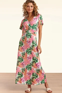 New Tropische Maxi Jurk In Wit Vrouwen Maxi Jurken