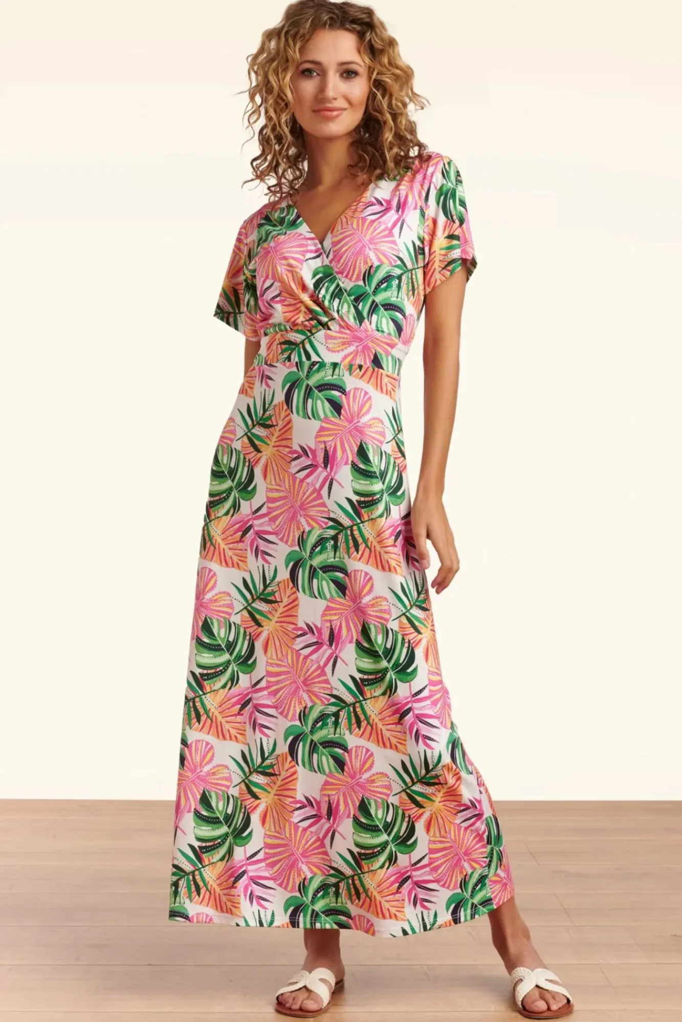 New Tropische Maxi Jurk In Wit Vrouwen Maxi Jurken