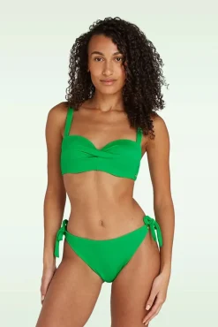 Clearance Twisted Bikinitop In Bright Green Relief Vrouwen Bikini's