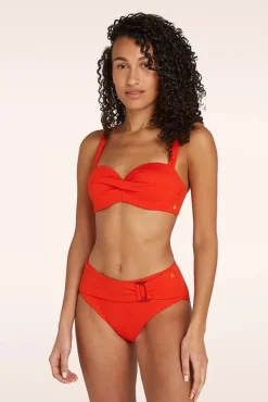 Twisted Bikinitop In Zomers Rood Vrouwen Bikini's