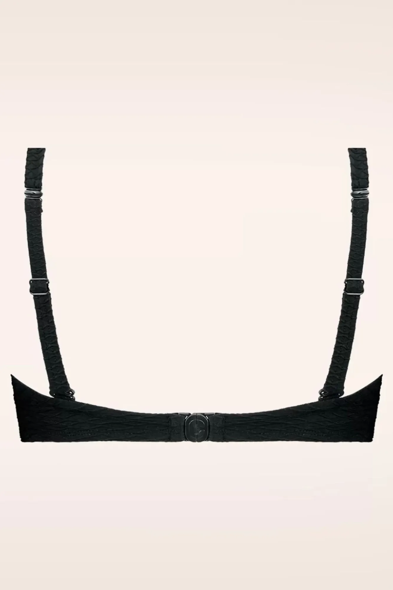 New Twisted Bikinitop In Zwart Snake Vrouwen Bikini's