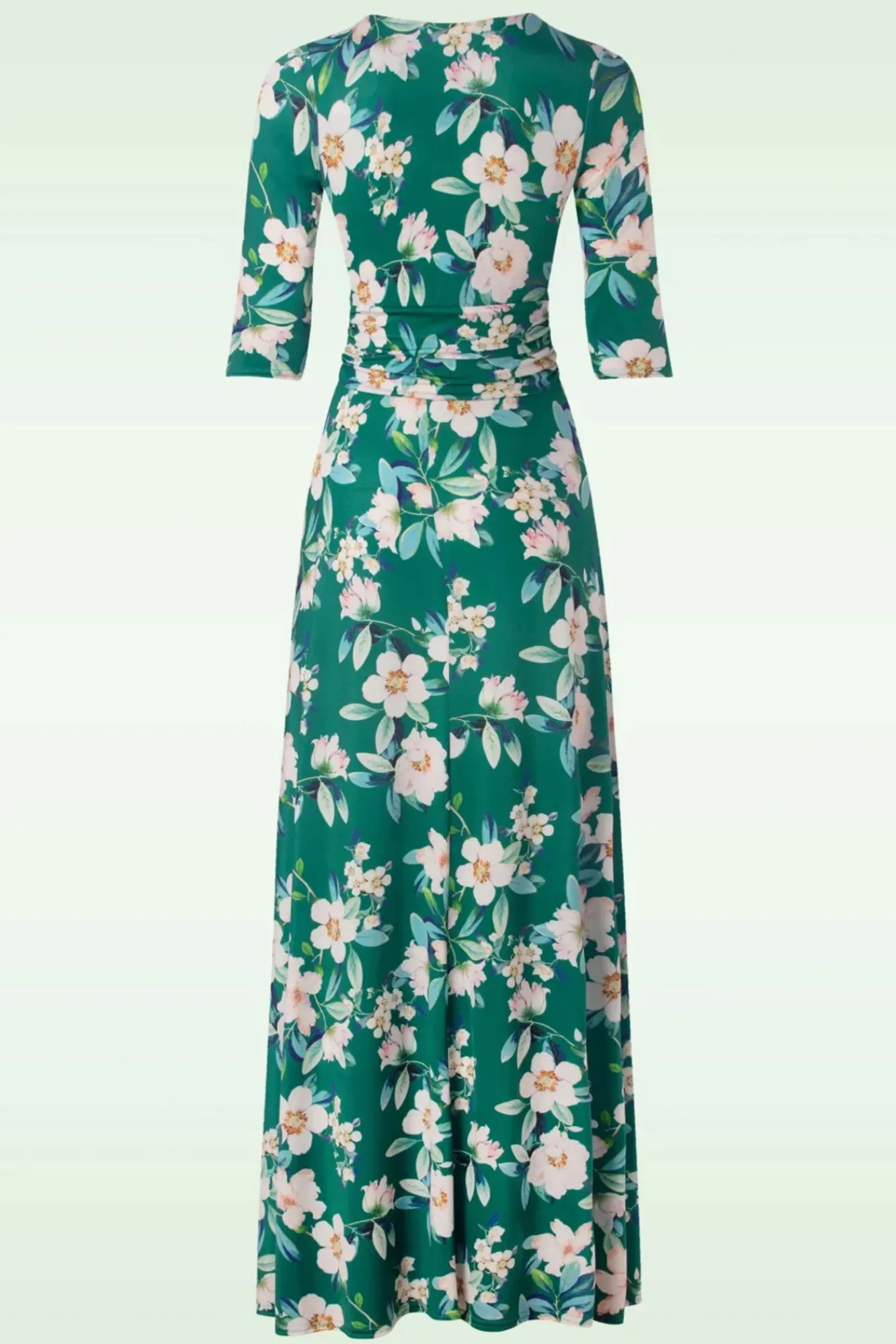 New Valentina Flower Maxi Jurk In Groen Vrouwen Maxi Jurken