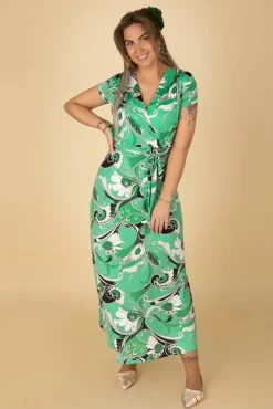 Discount Valerie Maxi Jurk In Groen Vrouwen Plus Size Jurken