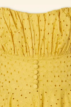 Hot Valerie Swing Jurk In Mosterd Vrouwen Effen Jurken