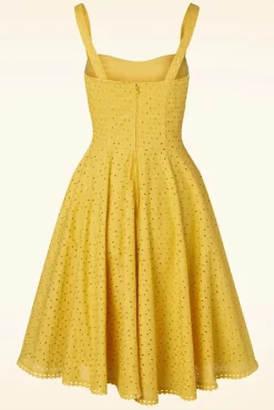 Hot Valerie Swing Jurk In Mosterd Vrouwen Effen Jurken