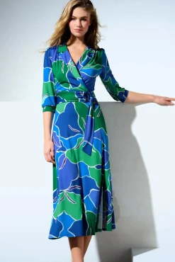 Vera Crossover Maxi Jurk In Blauw En Groen Vrouwen Plus Size Jurken