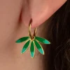 Hot Vergulde Gemma Oorbellen In Groen Vrouwen Sieraden