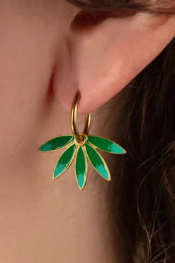 Hot Vergulde Gemma Oorbellen In Groen Vrouwen Sieraden