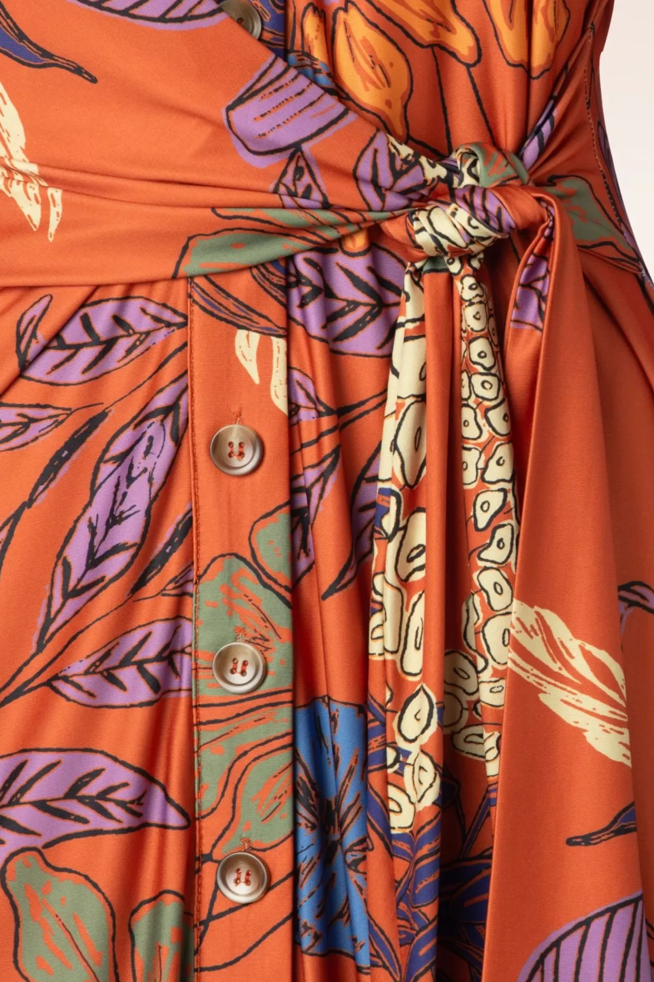 Veronica Midi Jurk In Oranje Vrouwen Plus Size Jurken