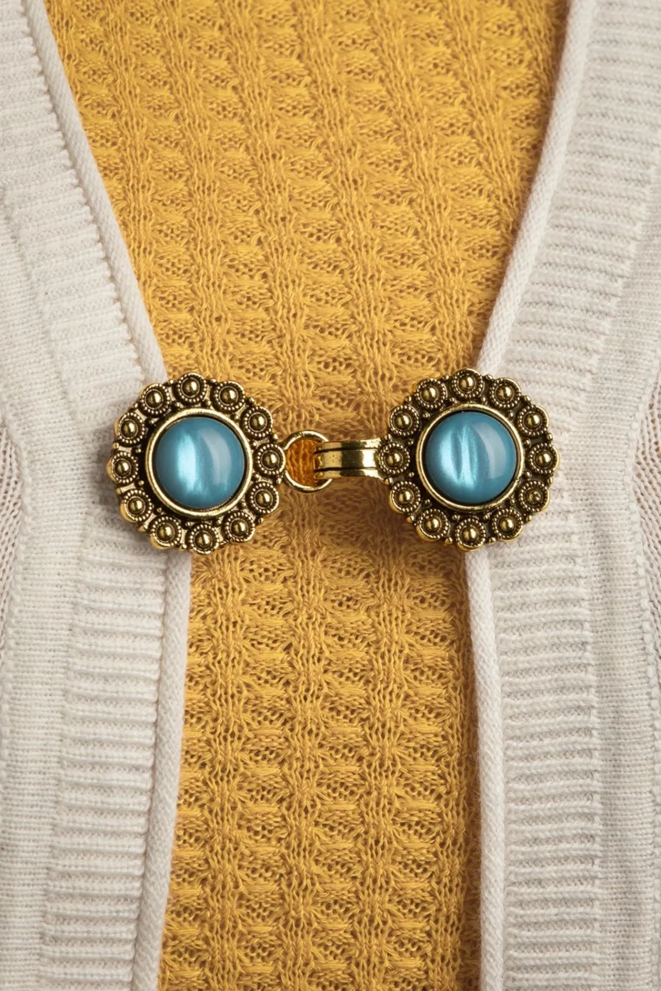 Discount Vestclips In Goud En Fjordblauw Vrouwen Sieraden